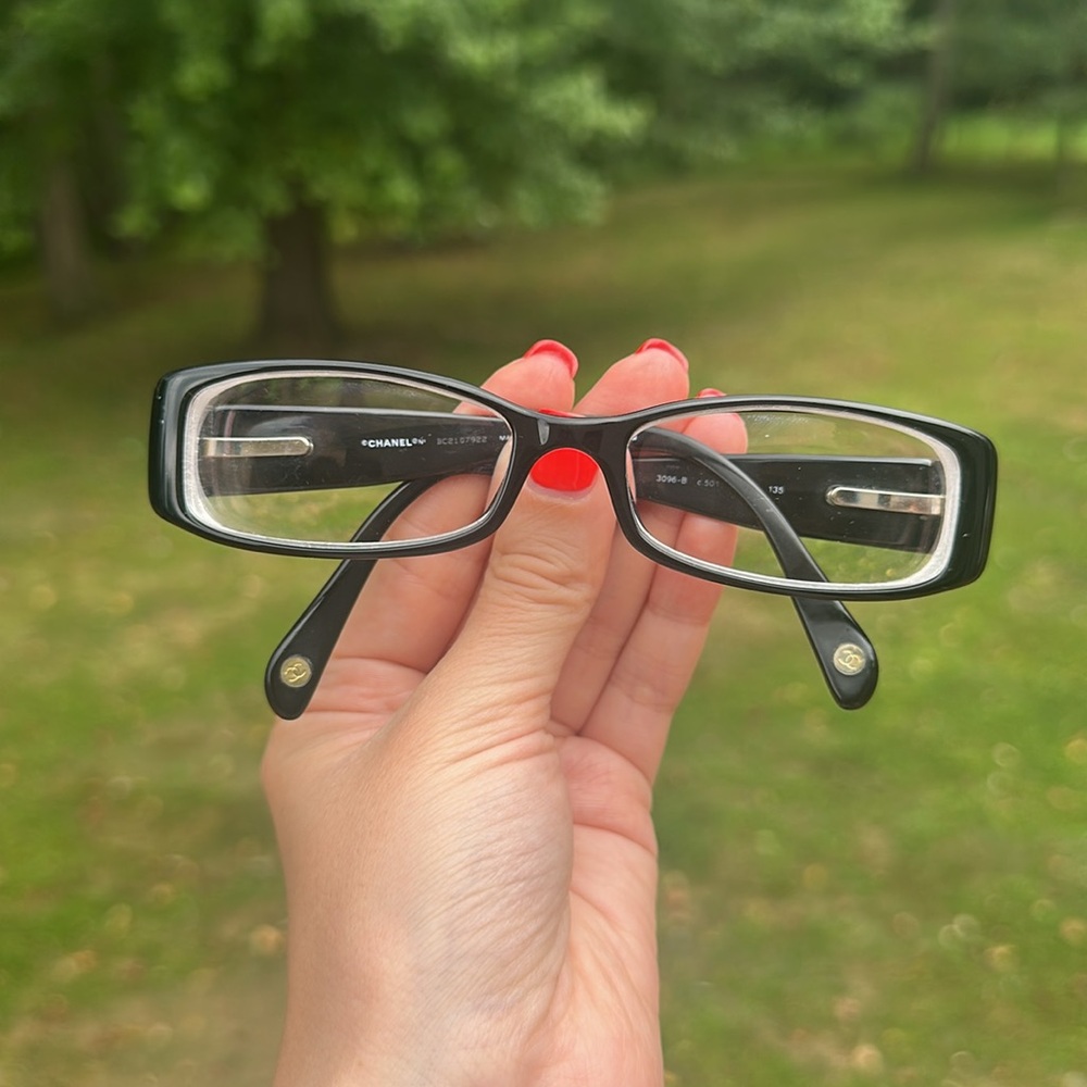 Chanel 3096-B Rectangular Full Rim Eyeglass Frame… - image 2